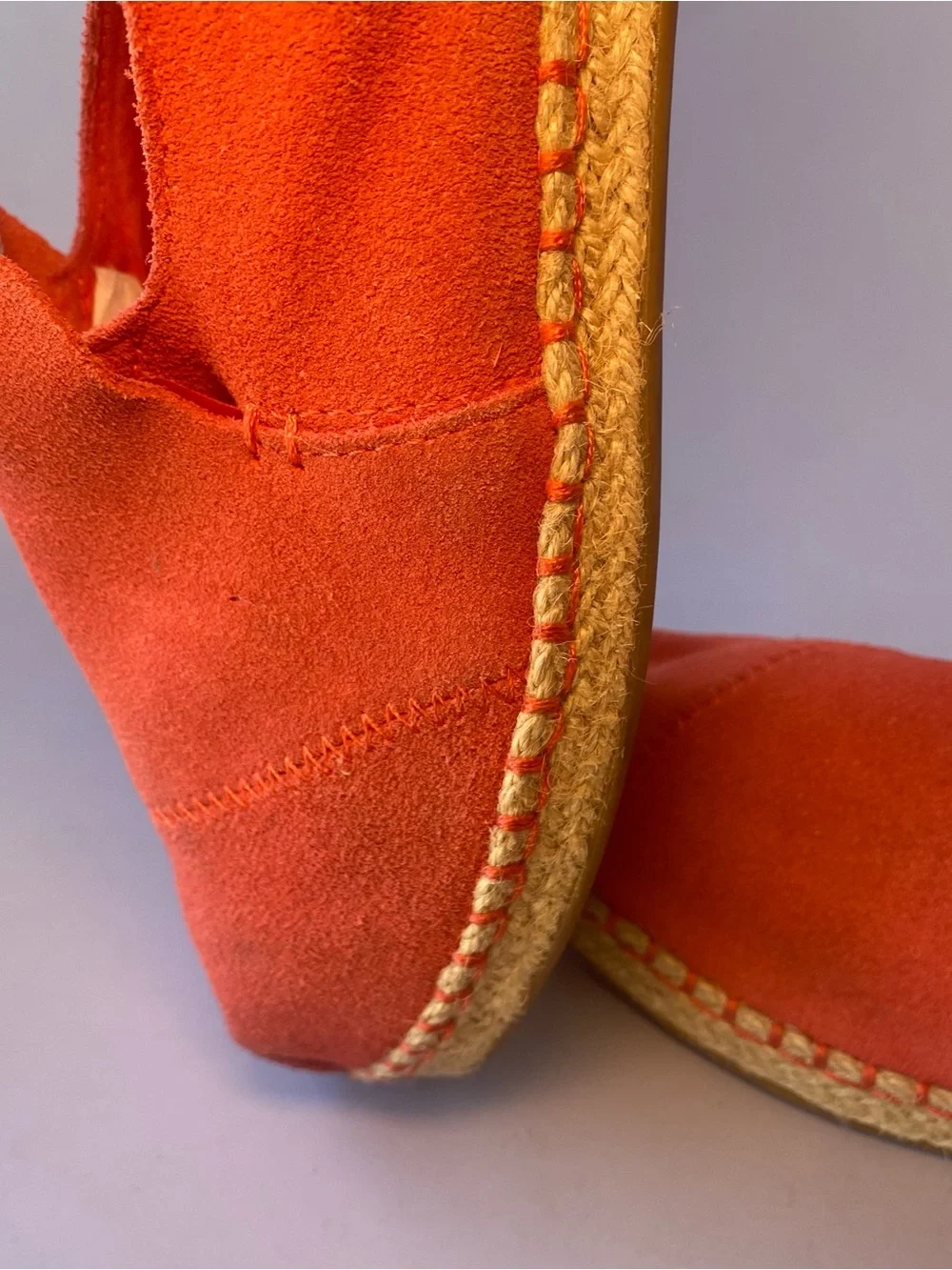 TOMS Coral Suede Slip On Hibiscus Sueded Espadrille Comfort Casual Womens Sz 9.5